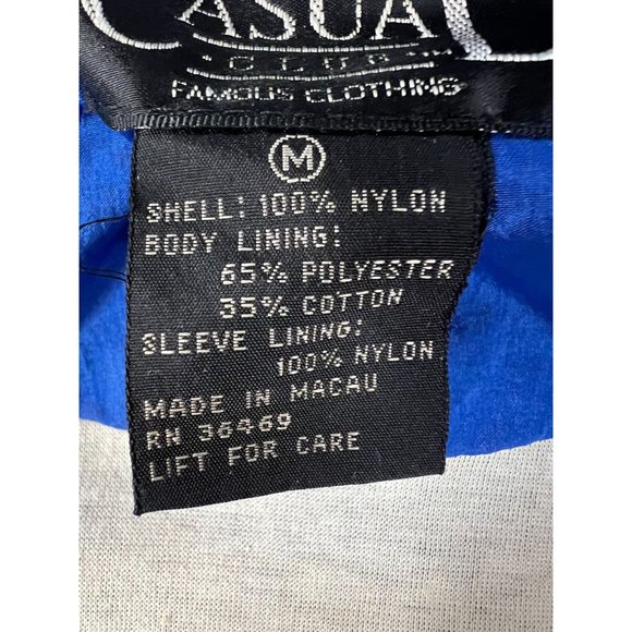 Casual Club Vintage Retro Windbreaker  M Black   Nylon - Picture 8 of 16